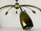 Lámpara de araña Sputnik italiana de latón de 10 brazos de Arredoluce, años 50, Imagen 12