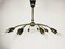 Italian Brass 10-Arm Sputnik Chandelier from Arredoluce, 1950s 3