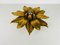 Golden Florentine Flower Shape Flush Mounts from Banci, Italy, 1970s, Set of 2 15