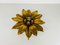 Golden Florentine Flower Shape Flush Mounts from Banci, Italy, 1970s, Set of 2 13