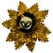 Golden Florentine Flower Shape Flushmount from Banci, Italy, 1970s, Image 1