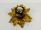 Golden Florentine Flower Shape Flushmount from Banci, Italy, 1970s 5