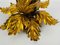 Golden Florentine Flower Shape Flushmount from Banci, Italy, 1970s 6