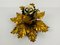 Golden Florentine Flower Shape Flushmount from Banci, Italy, 1970s 4