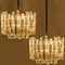 Large 3-Tier Chrome Ice Glass Chandeliers by J.t. Kalmar, Set of 2 7