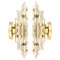 Venini Style Murano Glass and Gold-Plated Sconces, Italy, Set of 2 1