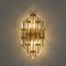 Apliques estilo Venini de cristal de Murano y bañados en oro, Italy. Juego de 2, Imagen 6