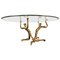 Brutalist Style Coffee Table in Gilded Wrought Iron by Salvino Marsura, 1960s, Image 1