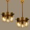 Brass and Glass Light Fixtures in the Style of Jakobsson, 1960s, Set of 2, Image 2