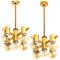 Brass and Glass Light Fixtures in the Style of Jakobsson, 1960s, Set of 2, Image 1