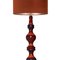 Large Ceramic Floor Lamp with New Silk Custom Made Lampshade by René Houben, Image 3