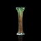 English Fluted Carnival Glass Vase, 1930s 1