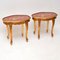Antique French Style Gilt Wood Side Tables, 1960s, Set of 2 3