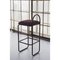 Black Leather Minimalist Bar Chair 7