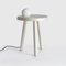 Petite Table Alby Polie en Nickel Blanc avec Lampe par Matteo Fiorini 7