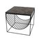 Brown Marble and Black Steel Side Table 2