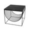 Black Marble and Steel Side Table 2