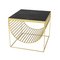 Black Marble and Steel Side Table 3
