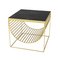 Black Marble and Steel Side Table, Image 3