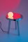 Petite Table Alby Bleu Pétrole avec Lampe par Matteo Fiorini 9