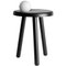 Alby Black Small Table with Lamp by Matteo Fiorini 1
