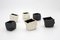 Tasses Noires et Blanches par Craig Barrow, Set de 6 2