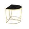 Black Marble and Steel Minimalist Side Table 3