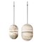 Alabaster Yum Pendant Lights by Atelier Alain Ellouz, Set of 2, Image 1