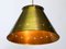 Lámpara de techo italiana Mid-Century extra grande de latón, años 50, Imagen 3