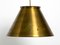 Lámpara de techo italiana Mid-Century extra grande de latón, años 50, Imagen 2