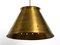 Extra Große Italienische Mid-Century Messing Deckenlampe, 1950er 1