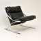 Vintage Leather & Chrome Zeta Lounge Chair by Paul Tuttle for Strässle, 1960s 1