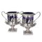 20th Century German Neoclassical Silver & Glass Wine Coolers from Simon Rosenau, 1900s, Set of 2 13
