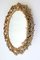 German Gilt Brass & Crystal Oval Mirror by Palwa for Palwa, 1970s, Image 1