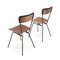 Geschwungene Stühle aus Schichtholz & Metall, 1950er, 2er Set 8