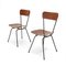 Geschwungene Stühle aus Schichtholz & Metall, 1950er, 2er Set 1