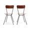 Geschwungene Stühle aus Schichtholz & Metall, 1950er, 2er Set 5
