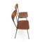Geschwungene Stühle aus Schichtholz & Metall, 1950er, 2er Set 6