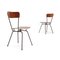 Geschwungene Stühle aus Schichtholz & Metall, 1950er, 2er Set 3