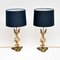 Vintage Italian Brass Table Lamps, 1970s, Set of 2 2