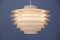 Große dänische weiße Verona Deckenlampe von Svend Middelboe für Nordisk Solar, 1960er 9