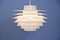 Große dänische weiße Verona Deckenlampe von Svend Middelboe für Nordisk Solar, 1960er 2