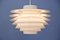 Große dänische weiße Verona Deckenlampe von Svend Middelboe für Nordisk Solar, 1960er 8