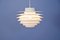 Große dänische weiße Verona Deckenlampe von Svend Middelboe für Nordisk Solar, 1960er 3