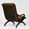 20th Century Button Leather Scroll Back Armchair, Image 6