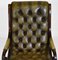 20th Century Button Leather Scroll Back Armchair 3