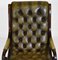 20th Century Button Leather Scroll Back Armchair, Image 3