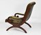 20th Century Button Leather Scroll Back Armchair 7