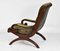 20th Century Button Leather Scroll Back Armchair, Image 7