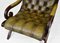 20th Century Button Leather Scroll Back Armchair, Image 5